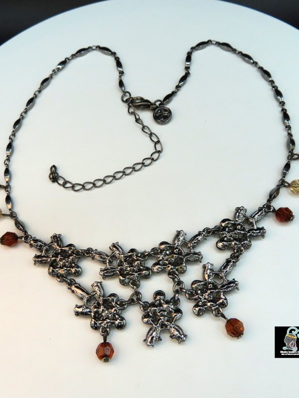 Fall Color Rhinestone Necklace - Picture 4 of 5